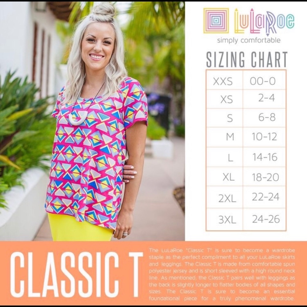 NEW LuLaRoe Size S Multi Color Print “Classic T” - Picture 5 of 5